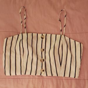 Crop stripe tank top